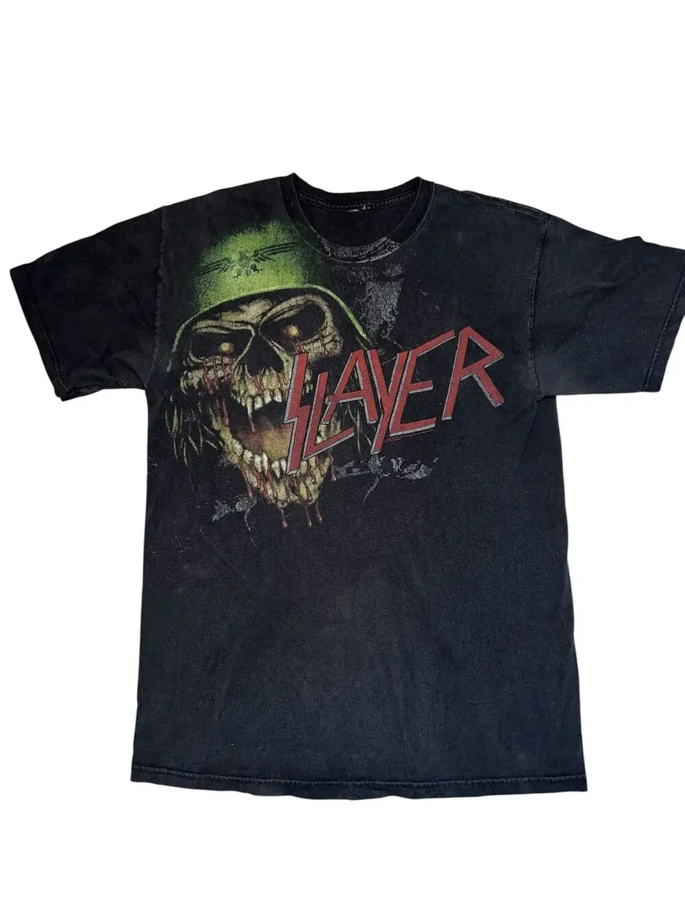 Slayer Skull Helmet Band vintage 90s grunge graphic T-Shirt Adult swim